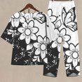 thumbnail image 1 of Ensembles d'Été Deux Pièces pour Femmes, T-Shirt Court à Manches Courtes Imprimé à Demi-Manches à Col Rond + Ensemble de Pantalon Décontracté, Ensemble Détente Deux Pièces, Ensembles Grande Taille en Liquidation, 1 of 4