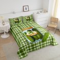 thumbnail image 4 of Erosebridal Cartoon Pickles Print Bedding Full Comforter Set, Fresh Vegetable Down Comforter, Green Buffalo Decor, 3pcs, 4 of 7