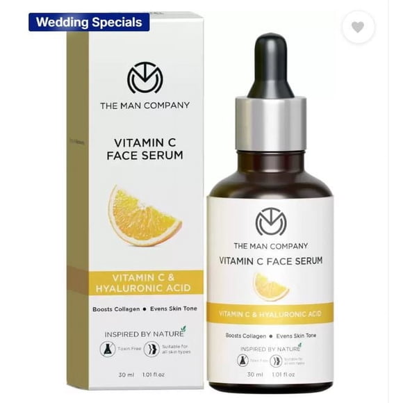 THE MAN COMPANY 40% Vitamin C Face serum with Hyaluronic Acid for Brightening and AntiAging (30 ml)