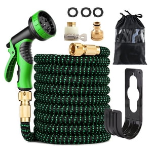 Garden Hose 50 Ft Water Hose with 10 Function Spray Nozzle, Expandable Garden Hose with
