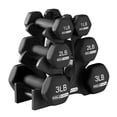 thumbnail image 1 of HolaHatha 1, 2 and 3 lb Neoprene Dumbbell Strength Training Weight Set with Rack, 1 of 10