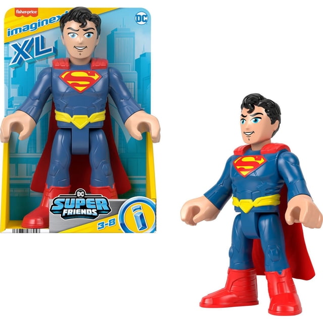 Imaginext DC Super Friends Superman XL Figure, 10-Inch Poseable Preschool Toy