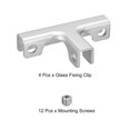 thumbnail image 3 of Unique Bargains Glass Fixing Clip, 4 Pack for 8-12mm Aluminum Alloy T-shaped Glass Support Bracket, 3 of 5
