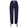 thumbnail image 5 of FNFYFH Clearance Women's Stylish Linen Pants Elastic Waist, 5 of 5