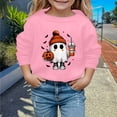 thumbnail image 2 of GDREDA Chandails à Capuchon Tendance pour Filles Chandails pour Enfants Stylés Mignons Imprimés Col Rond Manches Longues pour Usage Quotidien Rose, 5-6 Ans, 2 of 4