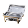 thumbnail image 2 of GUOOL Chafing Dish Buffet Chafer Set Rectangular Chafers for Banquet Party Wedding single grid, 2 of 9