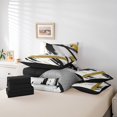 thumbnail image 4 of YST Black Grey Gold 7-Piece Comforter Set, Queen, Gradient Abstract Vintage Theme, 4 of 4