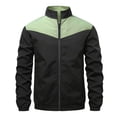 thumbnail image 4 of Yusimy Men's Lightweight Casual Bomber Jacket - Color Block Design Classic Varsity Style, 4 of 9