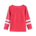 thumbnail image 3 of Chandails pour Filles Enfants Rouge Melon D\'eau Haut à Manches Longues Col Ras du Cou Coton Décontracté Chandail pour Enfants Robe Chemise pour Filles 7-8 Ans, 3 of 4