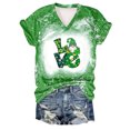 thumbnail image 1 of Offres jusqu'à 70 % de Rabais! Hauts d'Été pour Femmes 2024 Grande Taille Mode Fête de la Saint-Patrick T-shirt Imprimé à Manches Courtes Col Rond Haut à Manches Courtes Haut à Manches Courtes Col en V Chemise Cadeau pour Femmes en Solde, 1 of 2