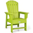 thumbnail image 5 of Gymax Ensemble de 2 Chaises Adirondack de Patio pour Enfants Fauteuil Chaise d'Extérieur Résistante aux Intempéries Vert, 5 of 5