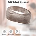 thumbnail image 4 of Unique Bargains 2pcs Fastener Band, Velvet for Securing Wigs,Adjustable, No Slip, Hold Hair Back Light Coffee Color, 4 of 7