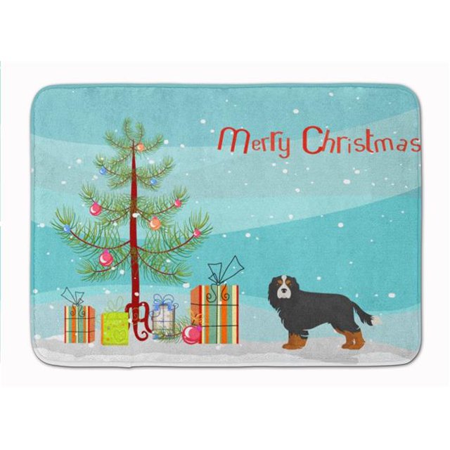 Carolines Treasures CK3446RUG Cavalier King Charles Spaniel Tricolor Christmas Tree Machine Washable Memory Foam Mat