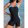 thumbnail image 3 of Charmo Bathing Suits for Women One-Piece Athletic Swimsuits Racerback Boyleg Sports Swimwear, 3 of 7