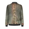 thumbnail image 5 of EQWLJWE Liquidation d'Économies d'Été! Veste Bomber de Baseball Zippée à Poches Imprimées Décontractée pour Femmes, Manteau, 5 of 5