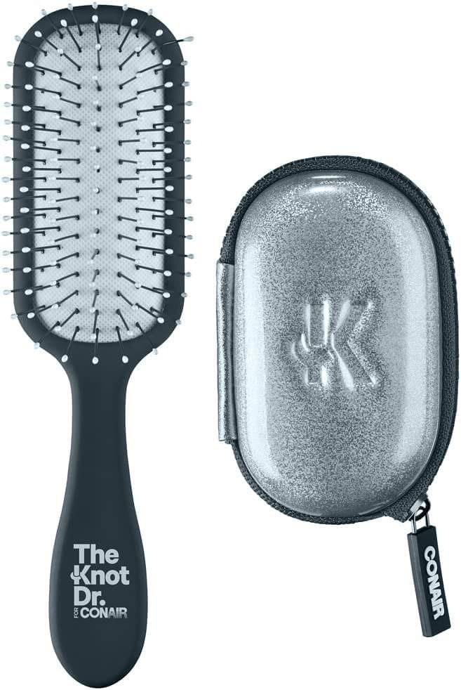 Mini brosse démêlante The Knot Dr. avec étui métallique