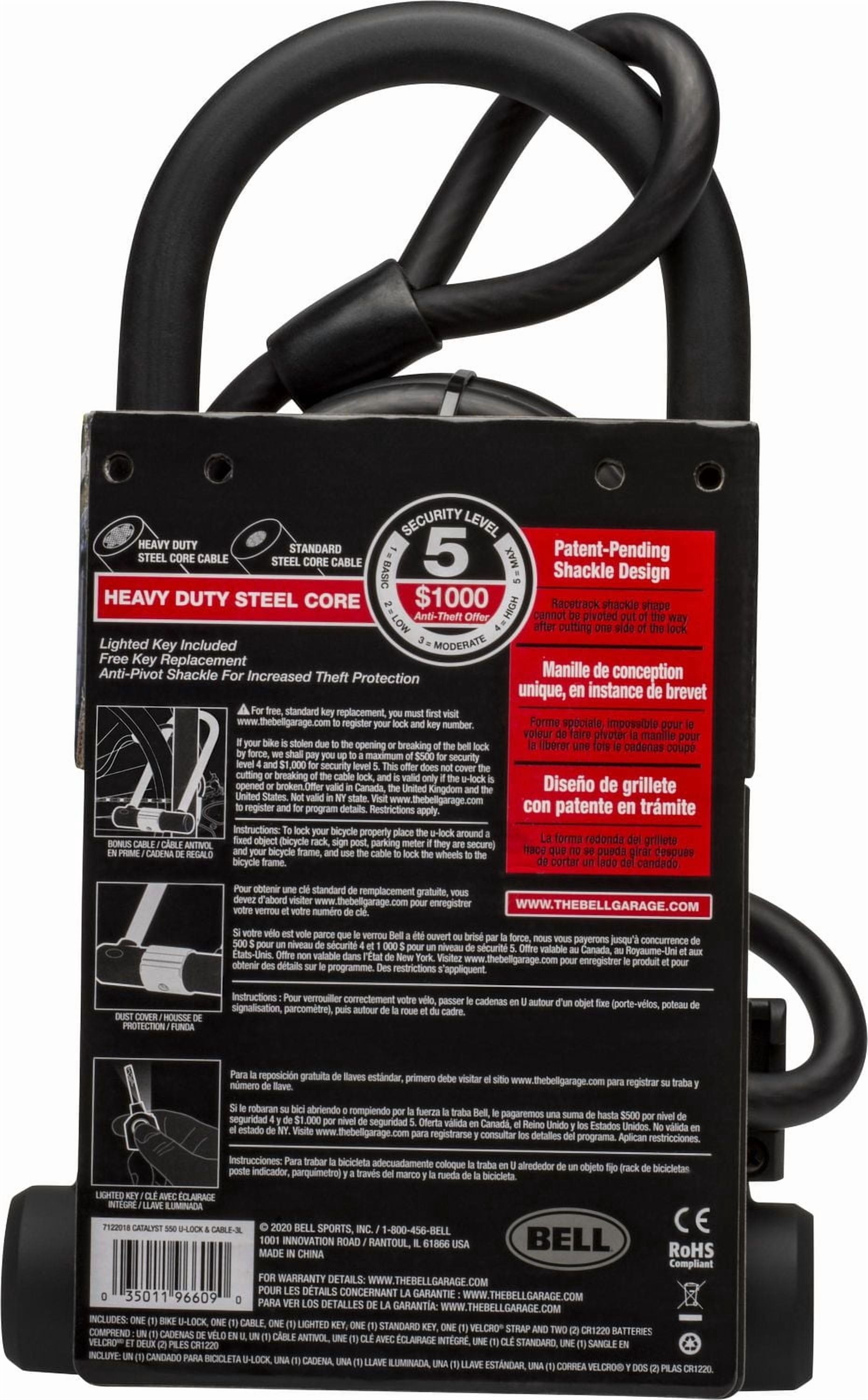 Bell Sports Catalyst 550 U-Lock with Cable - Walmart.ca