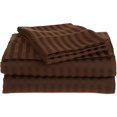 thumbnail image 1 of Home Design 1800 Series Luxurious Hotel Stripe Sheet Sets (Twin, Chocollate), 1 of 1