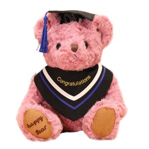 Graduation Stuffed Animal 2022 Soft & Comfortable Plush Stuffed Animal Toys with Cap Soft Teddy Bear Animal Toy with Black Hat Perfect Graduate‘s Gifts for High School College brilliant