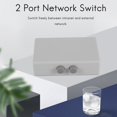 thumbnail image 2 of Mini Commutateur Réseau 2 Ports RJ45 RJ-45, Commutateur de Boîtier Ethernet, Double Port 2 Voies, Adaptateur de Partage Manuel, Concentrateur, 2 of 8