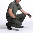thumbnail image 3 of TopLLC Pantalon Cargo pour Homme à Multiples Poches Imperméable Uni Extérieur Tactique Léger Uni Extensible Entraînement Physique Piste Jogging Randonnée Pantalon de Survêtement Pantalon de Travail, 3 of 5