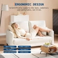 thumbnail image 4 of Bingirl 51.9-Inch Beige Chenille Loveseat Sofa for Reading, 4 of 7