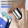 thumbnail image 4 of Mini Rasoir Électrique de Voyage Portable pour Hommes, Rasoir à Barbe Longue Durée, Utilisation Humide et Sèche, Équipement de Beauté Bleu, 4 of 9