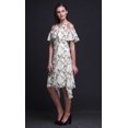 thumbnail image 3 of Bimba Robe Droite à Épaules Dénudées pour Femmes, Tunique de Fête à Col Rond Imprimée d'Oiseau Blanc - Très Grand, 3 of 6