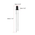 thumbnail image 4 of Unique Bargains 10pcs Photosensitive Photodiodes Light Sensitive Sensors , 3mm Black Round Head Receiver Diode, 4 of 4