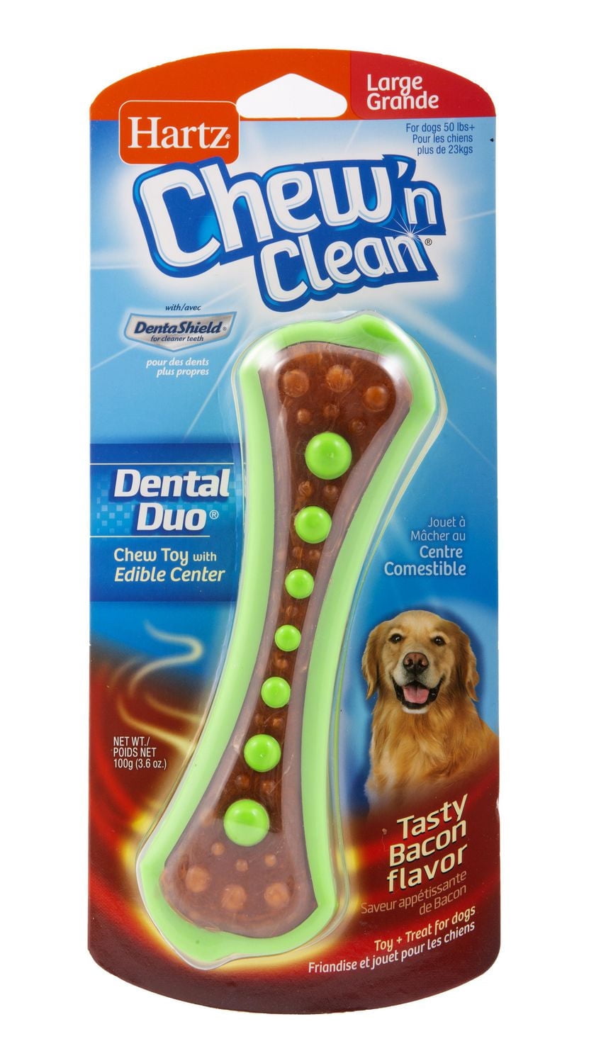 Hartz Chew N' Clean Dental Duo Large Dog Toy