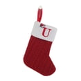 thumbnail image 1 of Fridja 7.87 Inches Monogram Christmas Stockings with Letters, Super Soft Christmas Stockings Red Knitted Hosiery Wool with White Super Soft Cuff for Christmas Xmas Tree Holiday Fireplace (U), 1 of 4