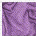 thumbnail image 4 of Soimoi Purple Rayon Fabric Leaves & Grandiflora Roses Floral Print Sewing Fabric Yard 42 Inch Wide, 4 of 5