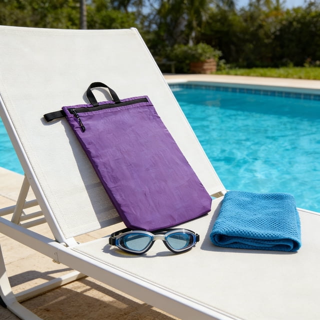 Waterproof Toiletry Bag Hanging, 11 Inch Nylon Large Capacity Organizer, Compact Spacious Camping Hiking Gym, Internal Compartment Easy Access, Travel Shower Cosmetic Pouch Blue Purple