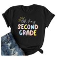 thumbnail image 1 of TSADFHJI Hauts pour Femmes Manches Longues Grande Taille T-Shirt Décontracté Mode Imprimé Col Rond Manches Courtes TG Noir, 1 of 4