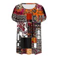 thumbnail image 5 of Ovbmpzd Hauts Rétro pour Femmes Manches Pétales Rouges Smockés d'Été Imprimés Graphiques Blouses Camisoles pour Femmes TG, 5 of 5