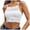 White, variant on MIASHUI Womens Sleeveless Lace Crop Top Casual Basic Fitted Tank Top,White,M