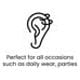 thumbnail image 3 of Labret Monroe 4 Pack 16G 8mm Anodized Surgical Steel + Clear Lip Retainer, 3 of 6