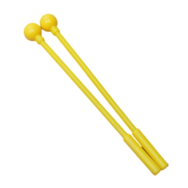 Becaristey Wood Smooth Line Round Edge Safe Mallets Drumsticks For Percussion Toy Exploring New World Odorless Yellow