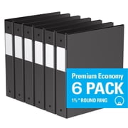 Davis Group, Premium Economy, Round Ring, Binder, 6 Pack, 1.5"