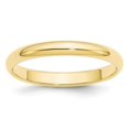 thumbnail image 1 of Bague Demi-Ronde 3 mm en Or Jaune 10k Massif Poli Gravable Taille 10,5 Bijoux Cadeaux pour Femmes, 1 of 3