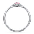 thumbnail image 4 of Birthstone Oval Ring with Shoulder Accents - Pink Tourmaline (October), 4 of 5