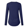 thumbnail image 4 of Haut Imprimé à Manches Longues Couleur Unie pour Femmes Rose m, 4 of 4