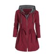 thumbnail image 1 of drppepioner Mode Femmes Fermeture Éclair Patchwork Hiver Braguette à Capuche Espace Plus Épais Manteau en Coton, 1 of 6