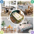 thumbnail image 2 of Summer Lemon Fruits Wreath Table Cloth,Wrinkle Free Table Cover with Polyester,Waterproof Reusable Tableclothes for Easter Birthday Picnic Wedding (Rectangle,60x84inch), 2 of 5