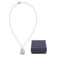 thumbnail image 2 of Heart Shaped Pendant Necklace, Metal Fashionable Polished Shiny Rhinestone Necklace Exquisite  for Party, 2 of 7