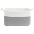 thumbnail image 2 of Woven Storage Basket 50L Small Laundry Baskets Blanket Hamper Living Room Rectangle Rope Baskets For Toy With Handles, 2 of 9
