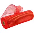 thumbnail image 1 of Deco Mesh for Wreath Red Poly Mesh Ribbon with Metallic Foil 10 Inch X 30 Feet Each Roll for Wreaths, Swags Bows Wrapping and Decorating Projects, 1 of 3