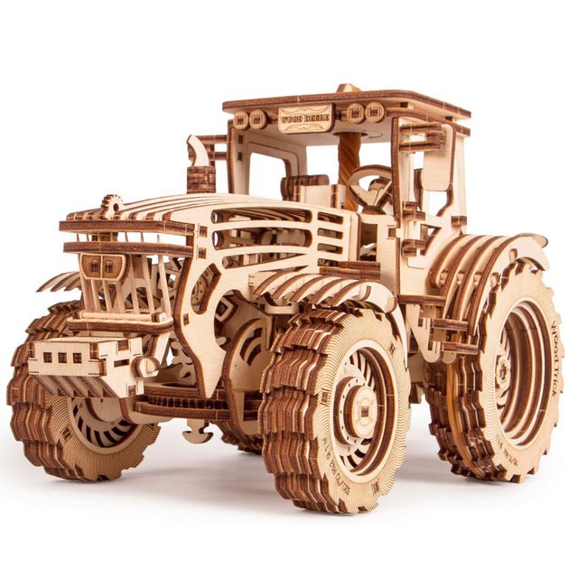 Wood Trick Tractor 3D Wooden Mechanical Puzzle 401 Piece Kids Model Kit