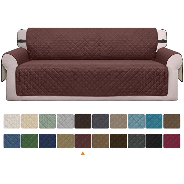 Housse de Sofa Réversible Lavable à la Machine, Housse de Canapé Résistante à l'Eau, Housse Antidérapante Protectrice pour Meubles pour Chiens, Enfants, Animaux