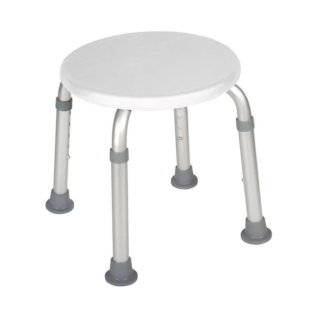 Drive Medical White Adjustable Height Bath Stool